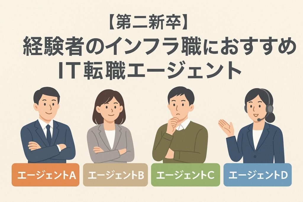 第二新卒IT転職エージェントインフラ職最強布陣経験者
