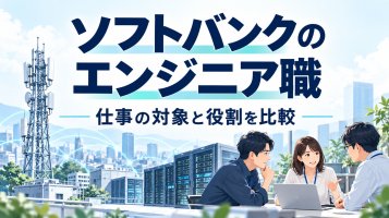 ソフトバンクのエンジニア職｜仕事の対象と役割を比較