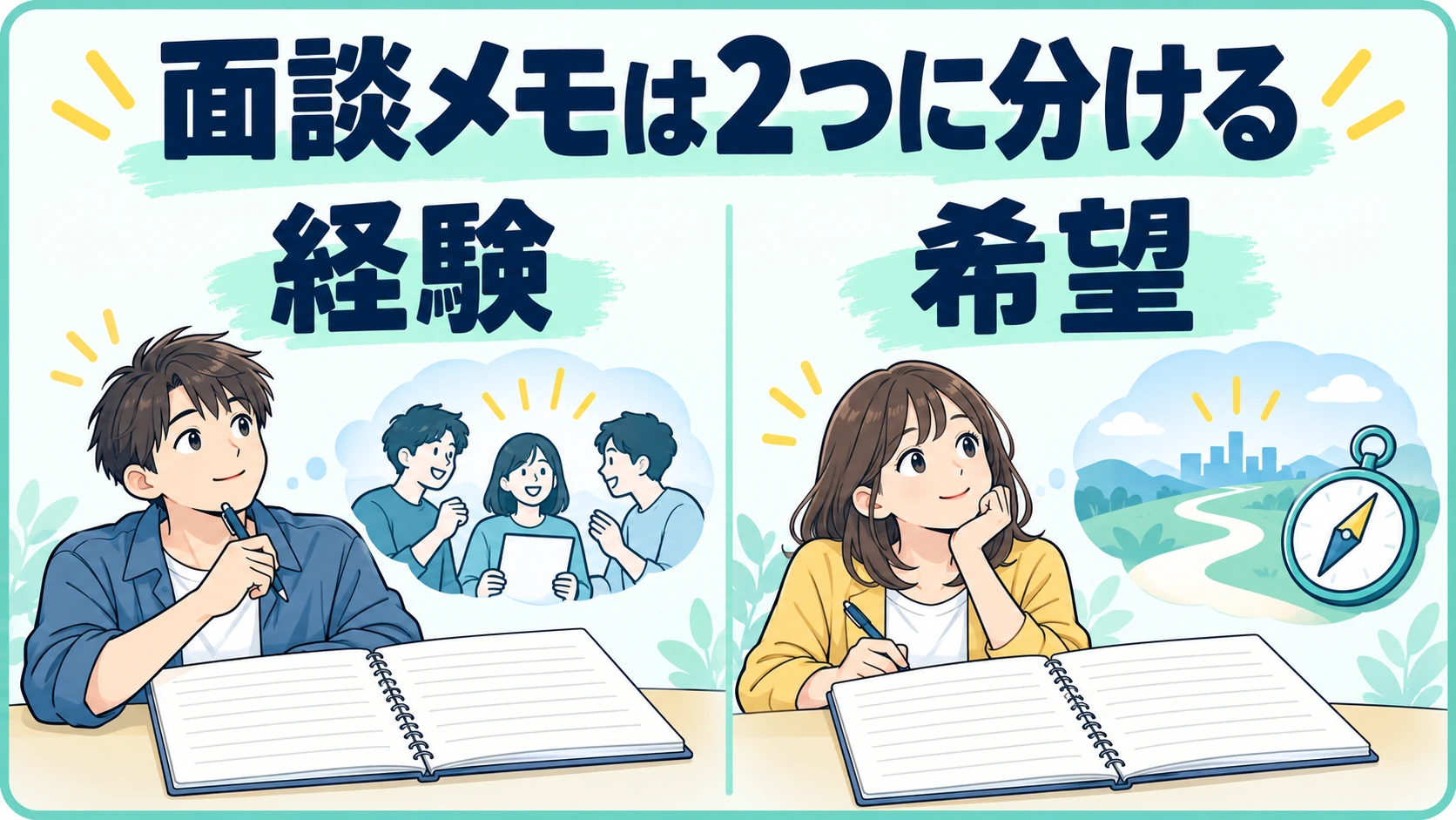面談メモを経験と希望に分ける考え方