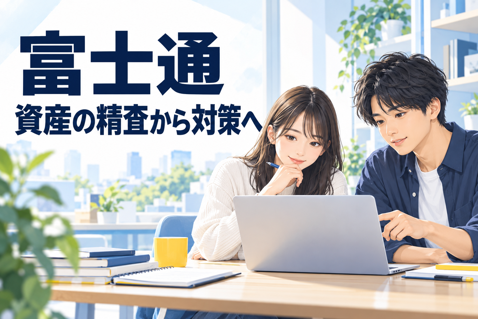 富士通の資産精査と対策の仕事を調べる架空の学生
