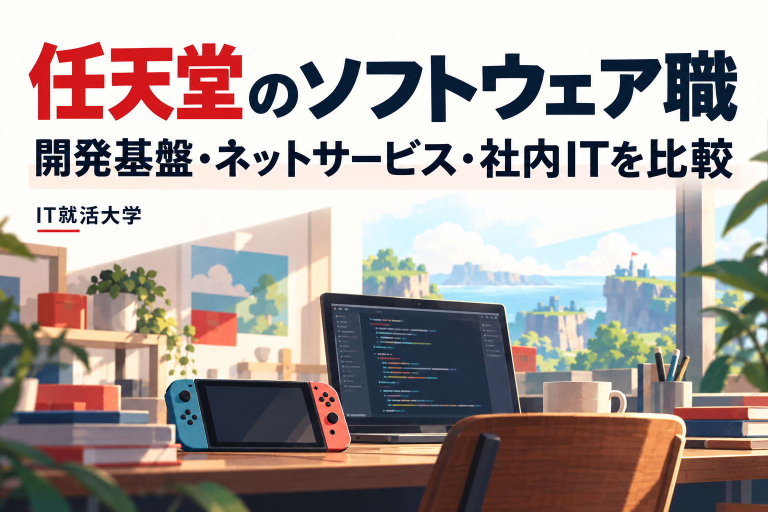 任天堂のソフトウェア職｜開発基盤・ネットサービス・社内ITを比較