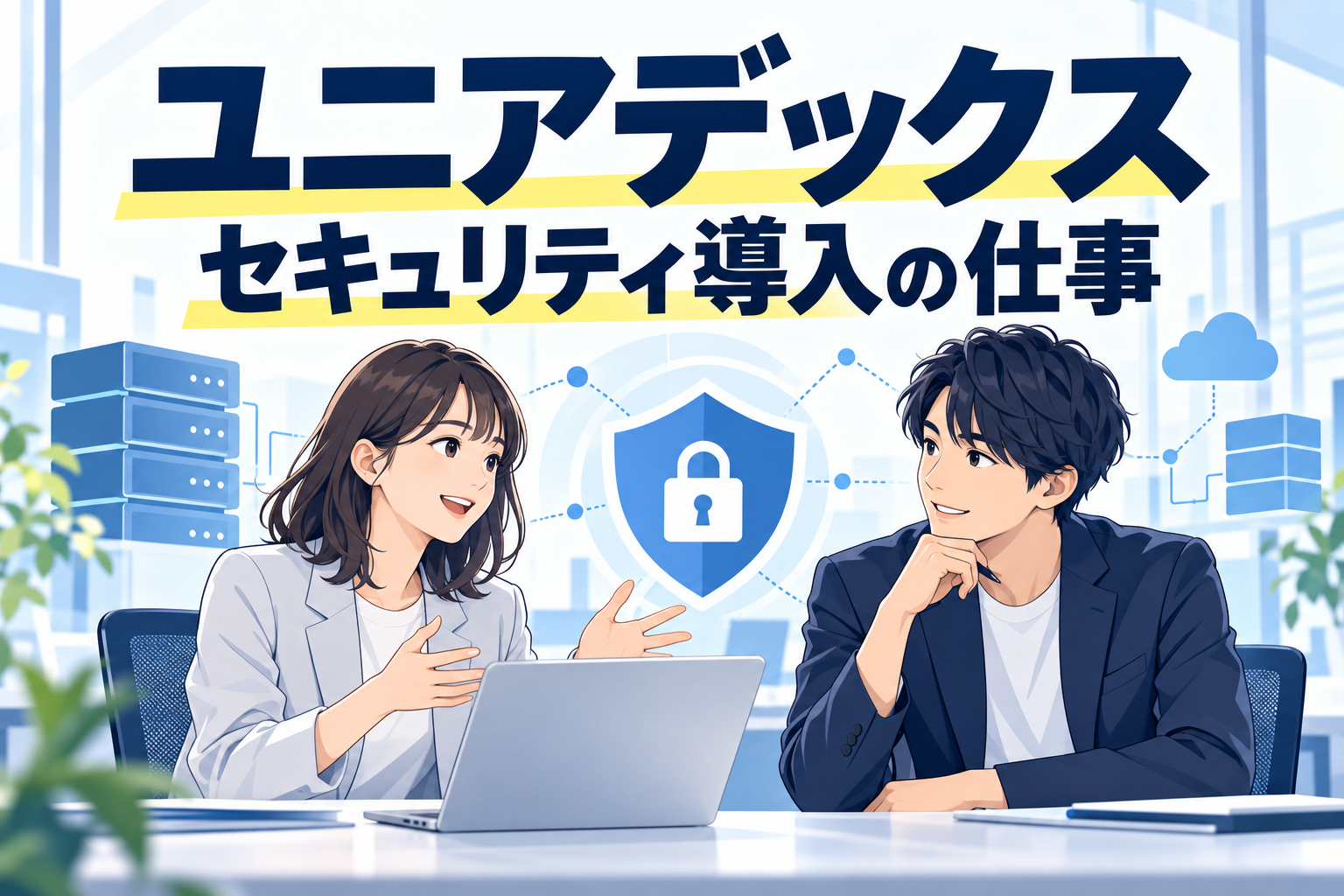 ユニアデックスのセキュリティ導入の仕事を紹介する表紙